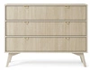 Komoda z szufladami Sage 106 cm drewniana w jodełkę glamour do salonu i sypialni