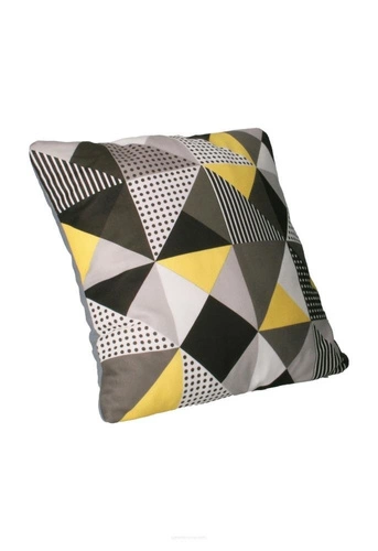 Poduszka dekoracyjna welurowa antyalergiczna MELANGE SUN do salonu 40x40 cm Intesi