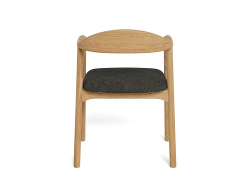 Actona Addi krzesło do jadalni skandynawskie szare z podłokietnikami