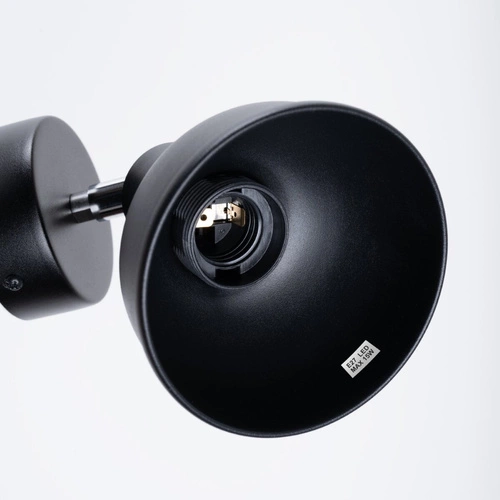 Kinkiet ścienny ELBA czarny metalowy loftowy do salonu i sypialni SOLLUX LIGHTING