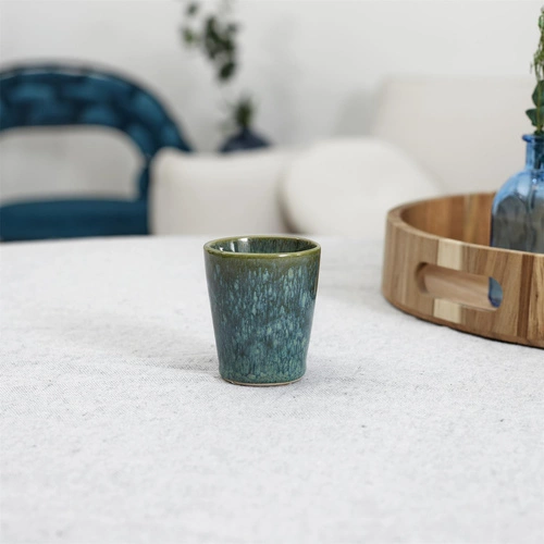 Filiżanka do espresso Elia Intesi 80 ml zielona nowoczesna ceramiczna do kawy