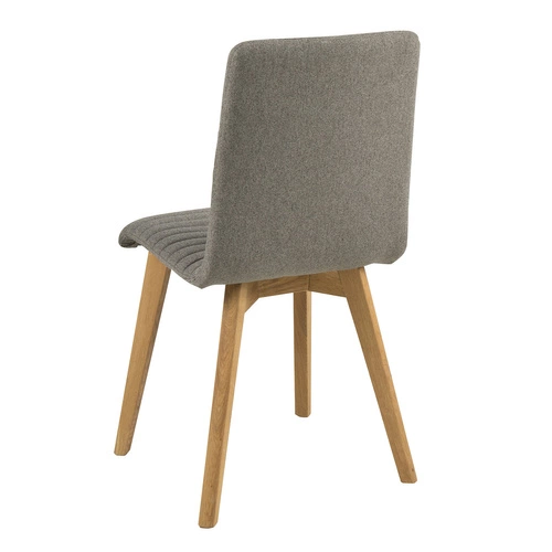Krzesło tapicerowane do jadalni Arosa Actona szare drewniane skandynawskie do salonu
