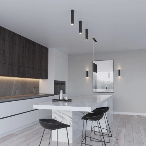 Plafon sufitowy czarny nowoczesny metalowy Lagos 30 do salonu kuchni sypialni