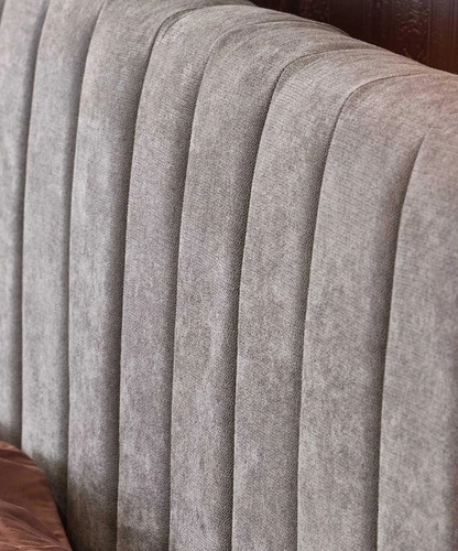 Łóżko tapicerowane Franco 160x200 do sypialni szare nowoczesne z zagłówkiem Intesi