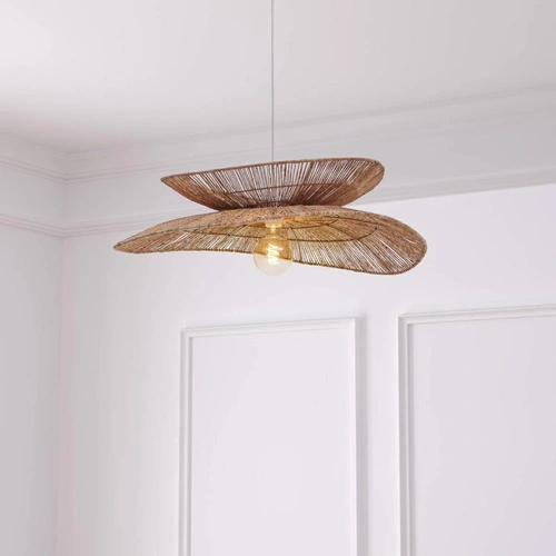Lampa wisząca Alara z juty boho do salonu i sypialni 70 cm