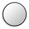 Lustro okrągłe Hub Umbra 61 cm czarne nowoczesne do przedpokoju i łazienki na ścianę