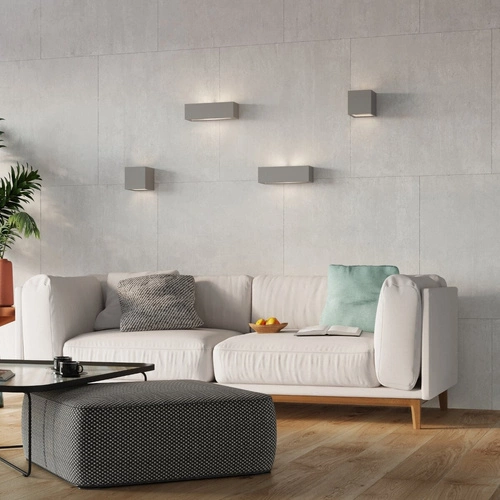 Kinkiet ścienny ceramiczny Vega szary nowoczesny do salonu i sypialni Sollux Lighting