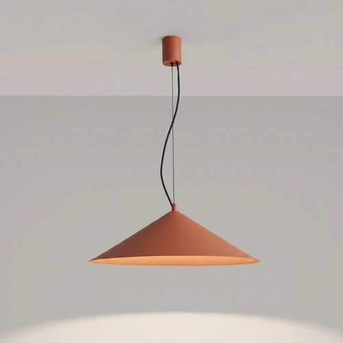 Lampa wisząca FINT LED nad stół regulowana ochra czerwona 50 cm