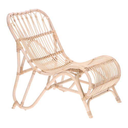 Fotel Tamara rattanowy bielony