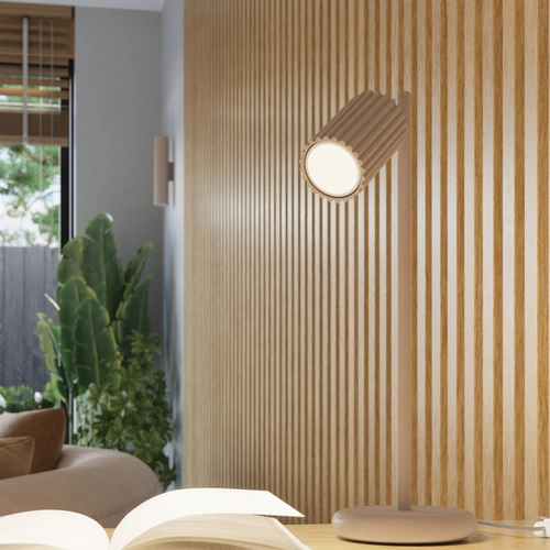 Lampa wisząca KARBON 1 taupe nowoczesna beżowa nad wyspę lub stół do kuchni