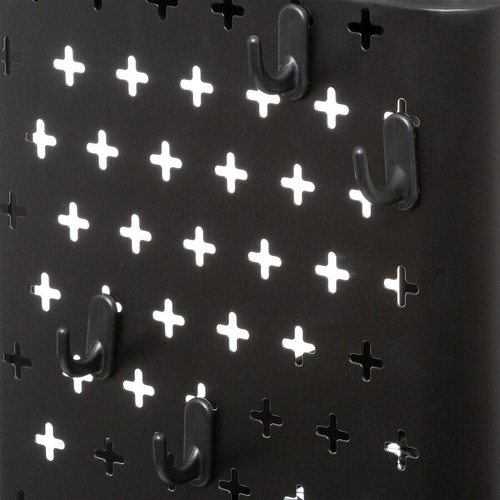 Perfo czarny metalowy wózek kuchenny na kółkach z trzema półkami do nowoczesnej kuchni 5five