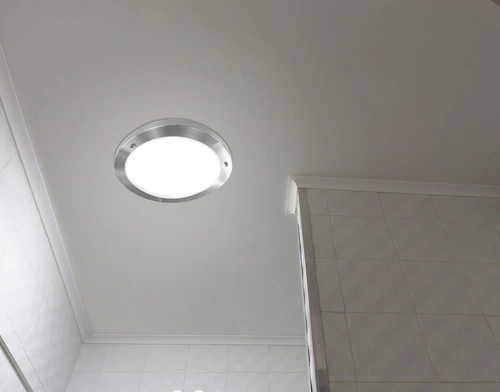 Plafon sufitowy Aquila okrągły nowoczesny szklany IP44 do łazienki i kuchni 31 cm