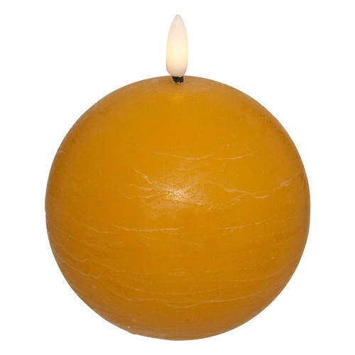 Świeca Molia kula LED żółta 10cm