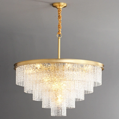 Lampa wisząca ICELAND biała 60 cm kryształowa glamour do salonu lub jadalni Step into Design