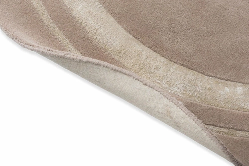 Dywan okrągły do salonu Redbrook Hazelnut 150 cm wełniany nowoczesny łatwy w czyszczeniu Laura Ashley