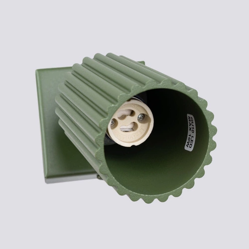 Nowoczesny kinkiet ścienny Karbon oliwkowy zielony aluminiowy z ruchomym kloszem do salonu SOLLUX