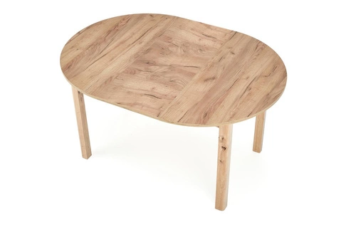 Stół okrągły rozkładany do jadalni Nigo Intesi dąb naturalny nowoczesny 102-142 cm