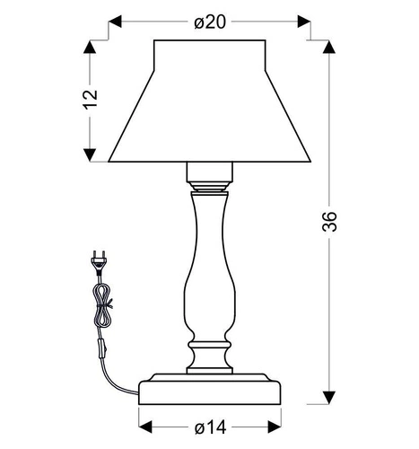 Lampka nocna Zefir biała z organzowym abażurem klasyczna do sypialni i salonu CANDELLUX
