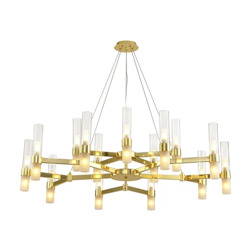 Lampa wisząca CANDELA-15 złota glamour szklana regulowana do salonu i jadalni 120 cm