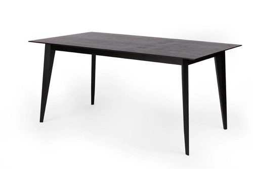 Stół rozkładany do jadalni BORD NORDIFRA czarny nowoczesny drewniany 160–220x90 cm