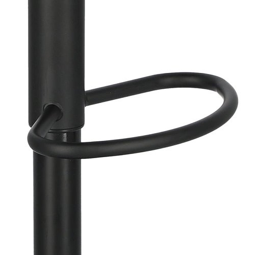 Hoker regulowany z oparciem Simplet Bar One Tap czarny nowoczesny obrotowy do kuchni