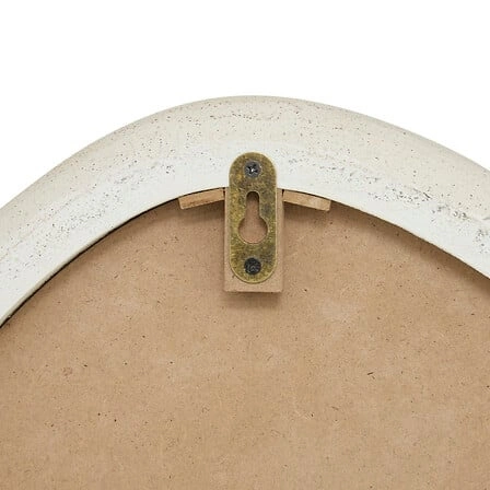 Lustro Chesni owalne kropla w białej ramie do przedpokoju 60x47 cm