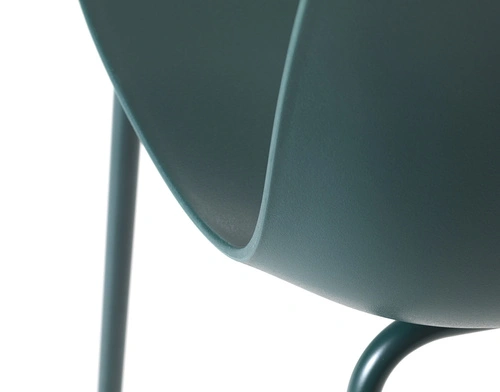 Krzesło Whitby nowoczesne z tworzywa niebieskie do jadalni i kuchni UNIQUE