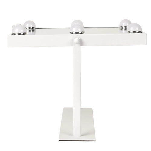 Intesi Lustro LED stojące do makijażu z głośnikiem i ładowarką białe prostokątne