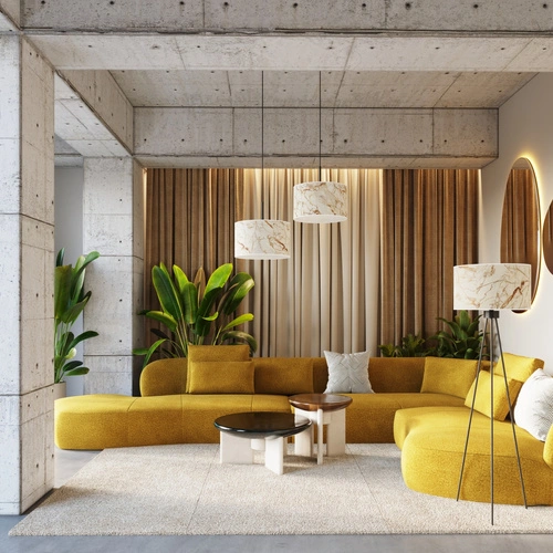 Lampa podłogowa NEVIA beżowy marmur nowoczesna stojąca do salonu z abażurem 135 cm