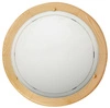 Plafon sufitowy okrągły szklano-drewniany 30 cm biały sosna do salonu Candellux 1030