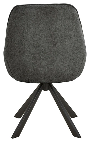 Krzesło tapicerowane Carlton obrotowe do jadalni i salonu czarne Actona