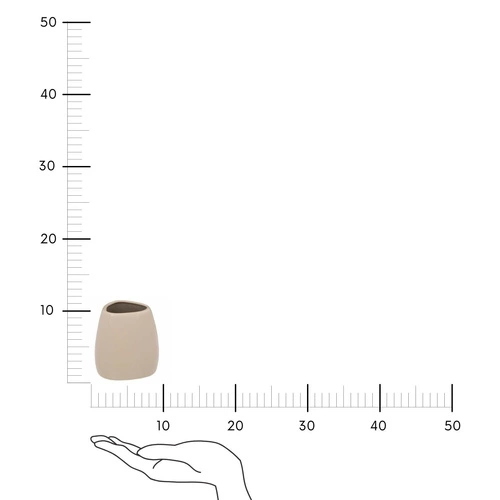 Kubek na szczoteczki do zębów ceramiczny beżowy Colors do łazienki 5five simply smart