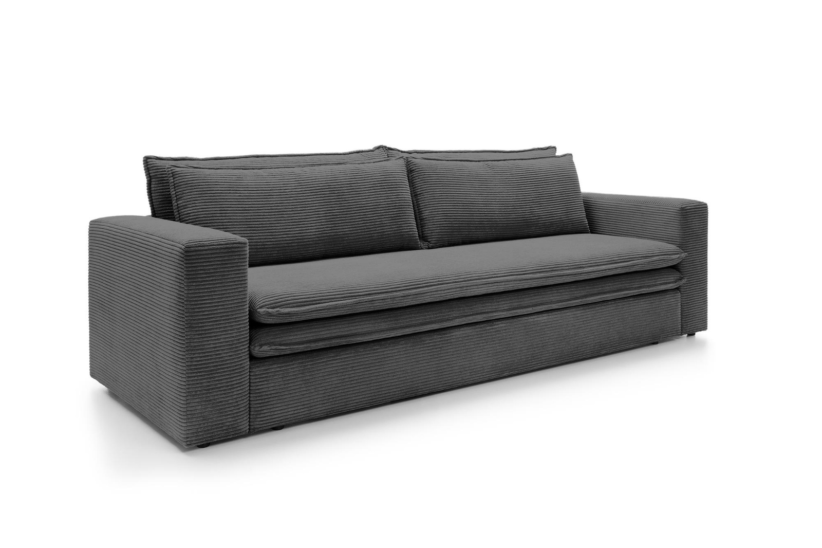 Sofa Ulnes z funkcją spania szara ciemna Poso 60