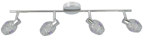 Lampa sufitowa Golden listwa 4x40W G9  chrom fioletowy