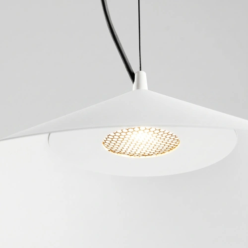 Lampa wisząca FINT biała LED do salonu regulowana nowoczesna