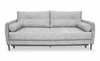 Sofa rozkładana 3 osobowa Lika z funkcją spania do salonu sztruksowa szara z pojemnikiem