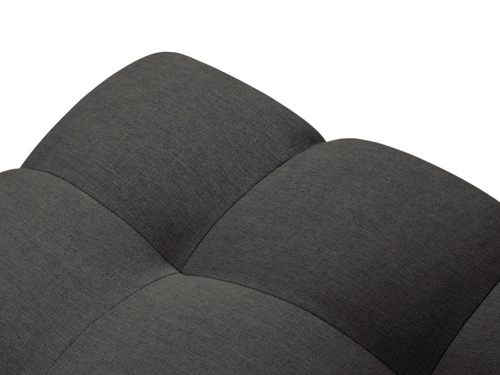 Pufa kwadratowa pikowana Justin szara tapicerowana do salonu nowoczesna i elegancka 60x60 cm