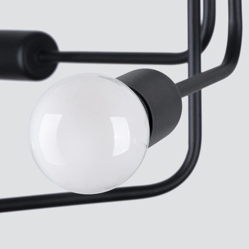 Żyrandol nowoczesny NORAH 6 czarny metalowy do salonu i jadalni 68 cm