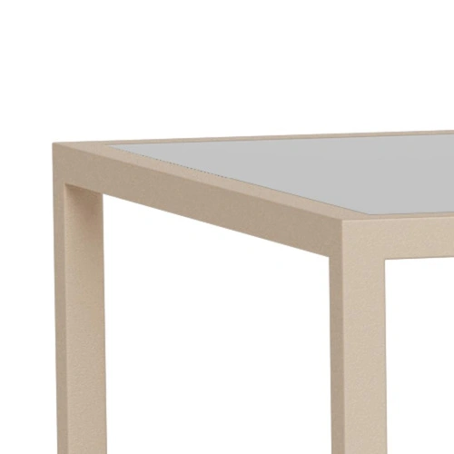 Seaford zestaw 2 stolików kawowych kwadratowych loft beżowy do salonu