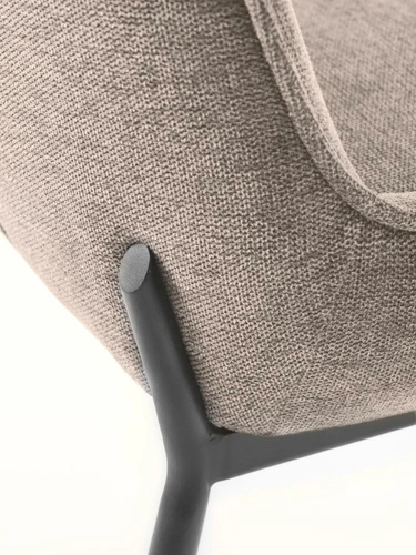 Krzesło tapicerowane Calgary do jadalni z podłokietnikami piaskowe