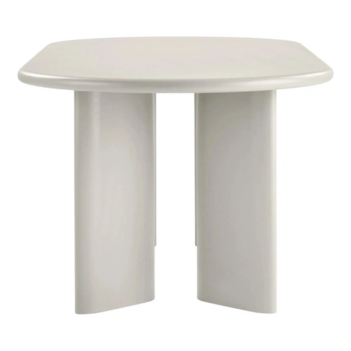 Stół Nagano beżowy owalny do jadalni 100x220 cm nowoczesny