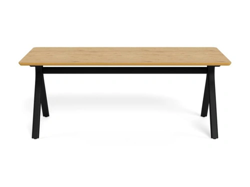 Stół Bristol 200x100 dębowy do jadalni nowoczesny na czarnych nogach