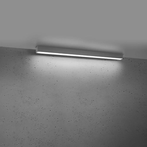 Plafon sufitowy LED Pinne 90 szary nowoczesny do salonu, kuchni lub przedpokoju