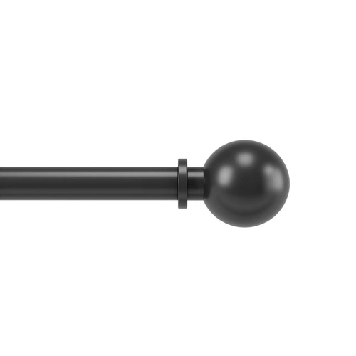 Karnisz Bolas 183-365cm czarny mat