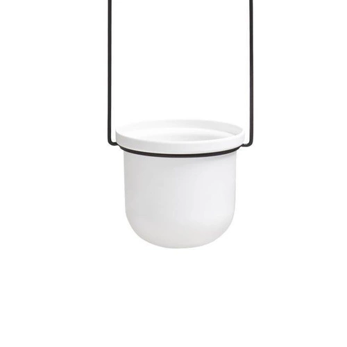 Zestaw doniczek wiszących Triflora Umbra na zioła do kuchni biały czarny regulowany