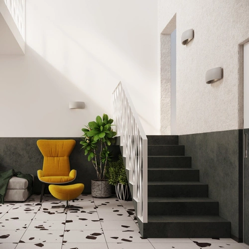 Nowoczesny kinkiet ścienny ceramiczny Pontius szary do salonu i sypialni Sollux Lighting