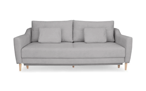 Sofa rozkładana Bouley 3 osobowa szara z funkcją spania i pojemnikiem do salonu