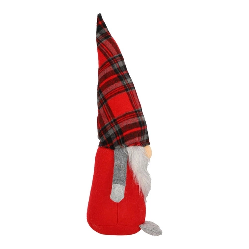 Skrzat siedzący czerwona kratka 44cm