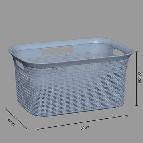 Kosz na pranie 45l Scandi szary nowoczesny do łazienki z tworzywa sztucznego 5five