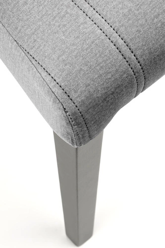 Krzesło tapicerowane Arizona szare do jadalni i salonu nowoczesne drewniane z oparciem Intesi